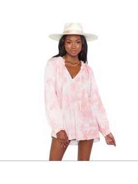 Show Me Your MuMu Charlene Tunic in Twisted Tie Dye Pink.